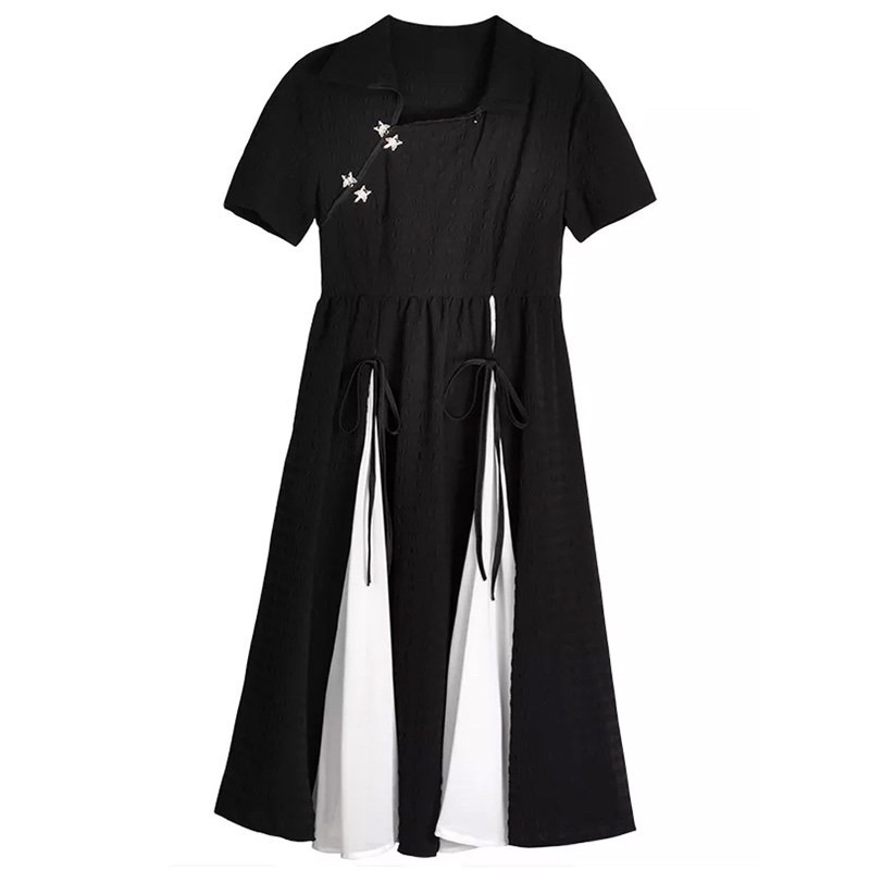 Váy Sườn Xám Cách Tân Phối Voan Nơ