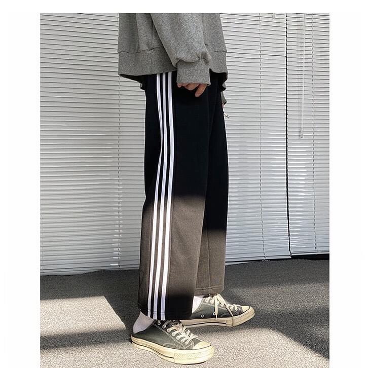 Quần ống rộng 3 sọc nữ unisex kiểu ulzzang style