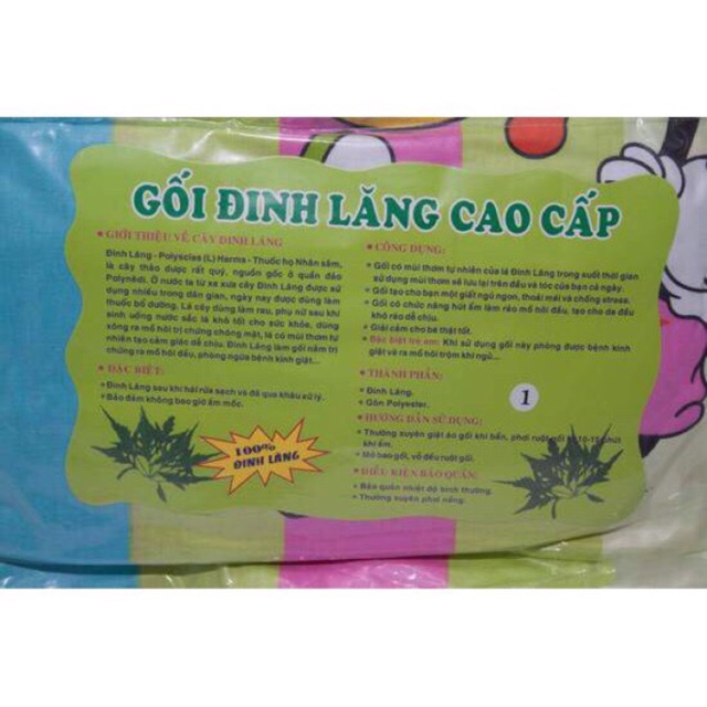 Gối đinh lăng cho bé