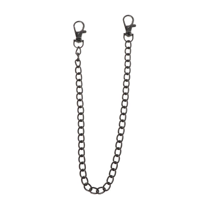 Chuỗi dây xích 16" giữ ví gắn thắt lưng quần jean với vòng gắn chìa khóa phong cách punk cho nam và nữ