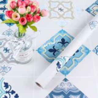 Giấy dán bếp chống nước hoa văn gạch bông khổ 60cm