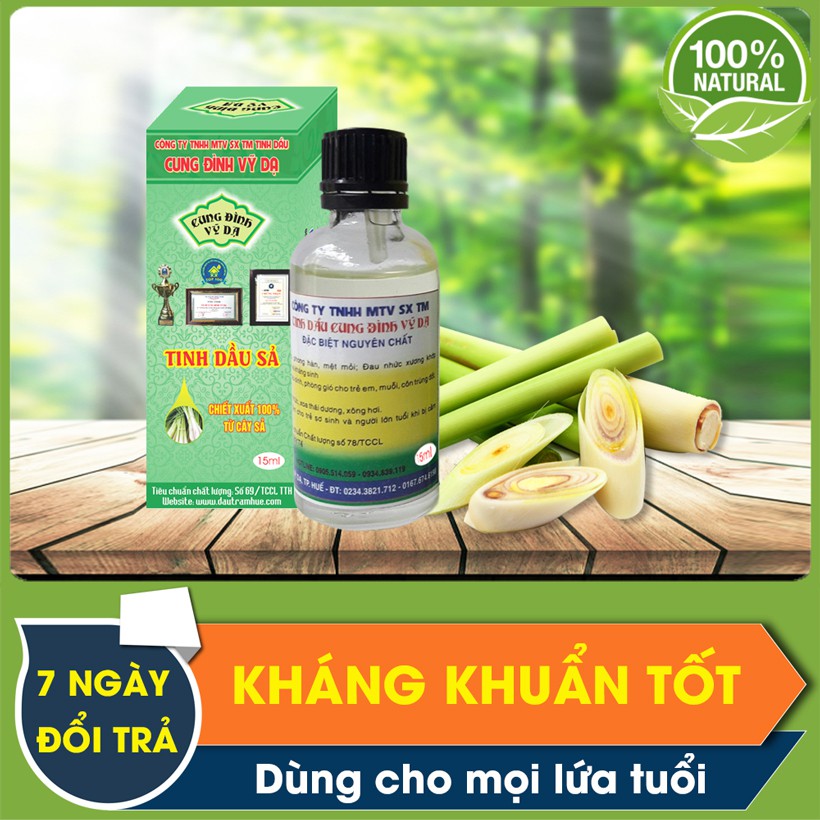 Tinh dầu chưng cất thiên nhiên 100% 15ml - Nhiều mùi hương dễ chịu, tinh thần sảng khoái - SX tại Huế - Cung Đình Vỹ Dạ