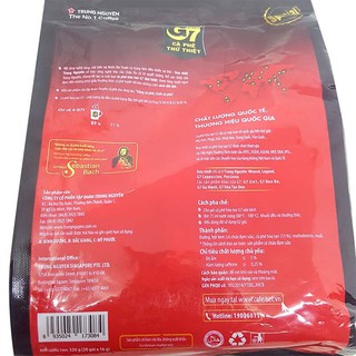 Cà phê G7 3in1 - Bịch 50gói/ 50que - 16gr [date mới]