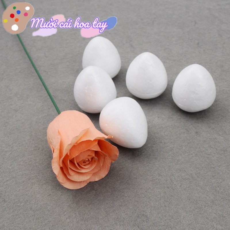 Nụ Xốp Làm Hoa Hồng Sen Dâu Tây Nguyên Liệu Làm Hoa Giấy Hoa Voan Thủ Công Handmade Phụ Kiện Làm Hoa Giả