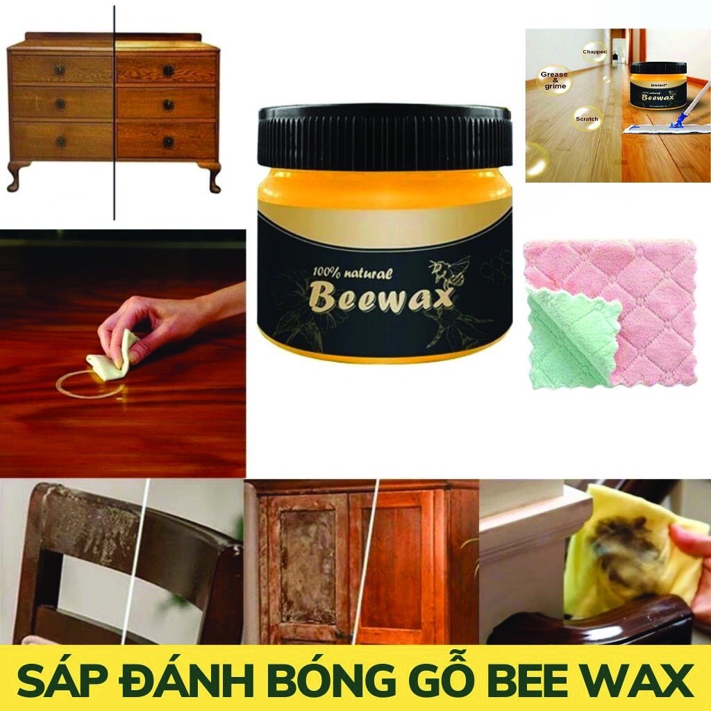 Sáp Ong Beewax Đánh Bóng Gỗ 100% Từ Thiên Nhiên, Chất Lượng Cao