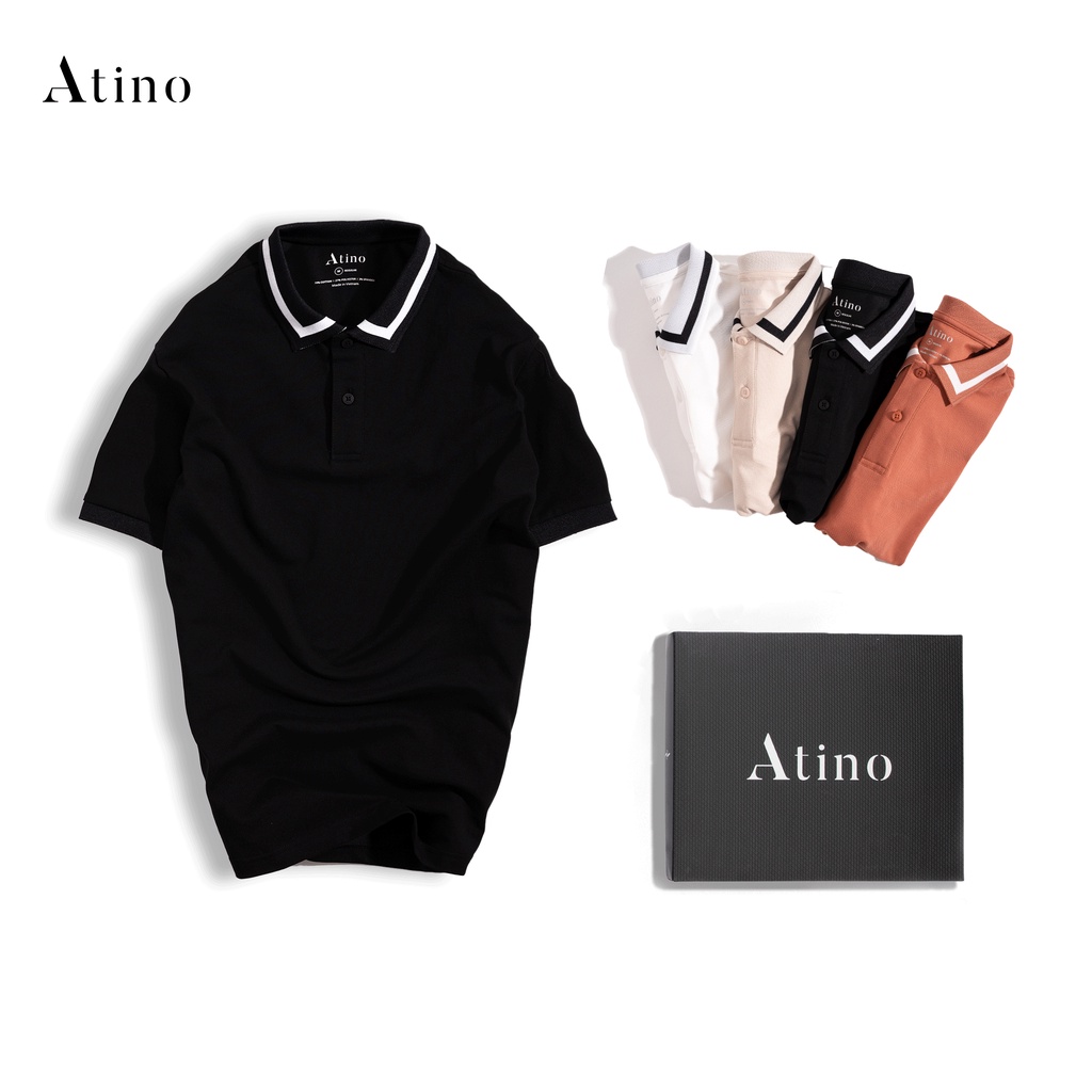 Áo Polo Nam NELI ATINO viền cổ thanh lịch vải cá sấu Cotton cao cấp thoáng mát chuẩn form APL2112