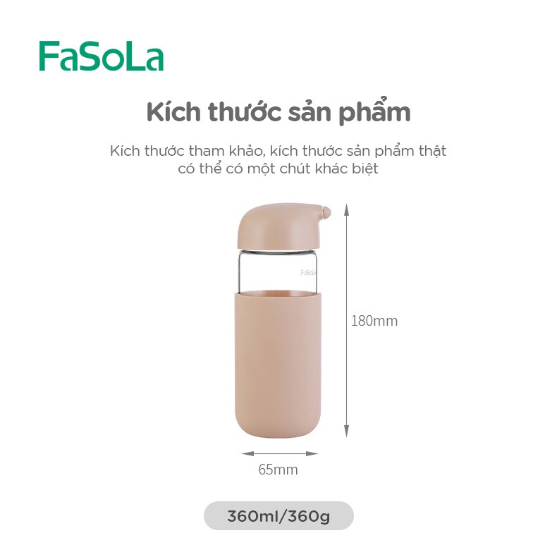 Bình nước thủy tinh Detox FASOLA FSLSH-140C 360ml