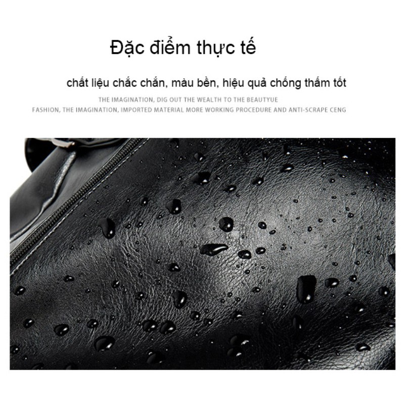 Túi đeo vai nam thời trang Leather BlackMan - Home and Garden