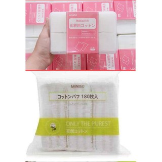 Bông tẩy trang Miniso ( 180 và 1000 miếng)