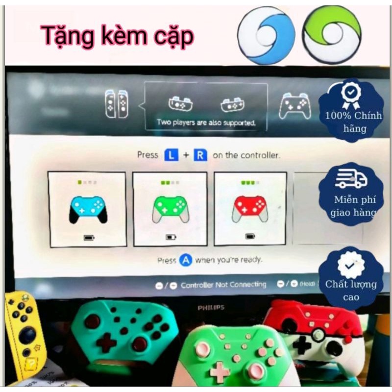 Tay cầm chơi game Nintendo Switch pro controller hãng AOLION - Full tính năng WAKE UP, NFC, TURBO