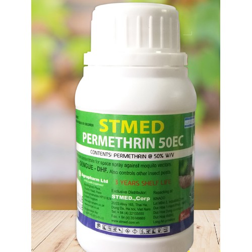 Thuốc diệt muỗi STMED Permethrin 50EC nhập khẩu Anh Quốc chai 100ml