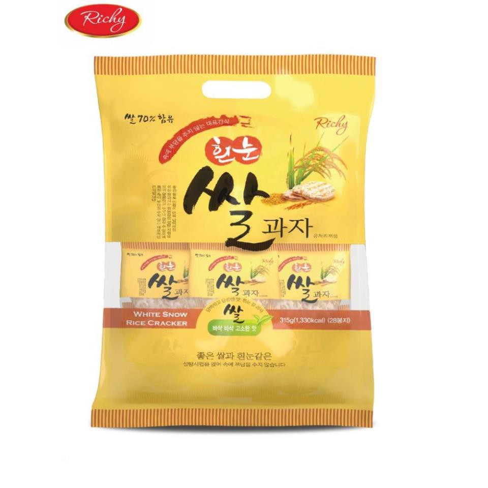 Combo 3 bánh bánh tươi Karo Hoàng Kim Bịch 6 chiếc, bánh Gạo Richy Hàn Quốc Gói Lớn (315g), cafe Richy 3in1 Hộp 216g