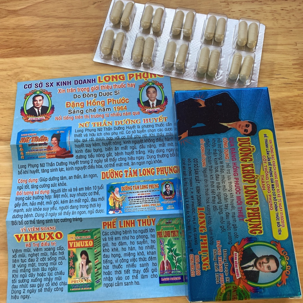 Dưỡng khớp long phụng viên nhộng (hộp 20 viên nang)