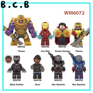 Đồ chơi lắp ráp mô hình non lego và minifigure siêu anh hùng: thanos, doctor strange, iron man, war machine. WM6072