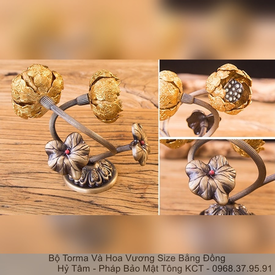 |Size To| Bộ Torma Và Hoa Vương Bằng Đồng