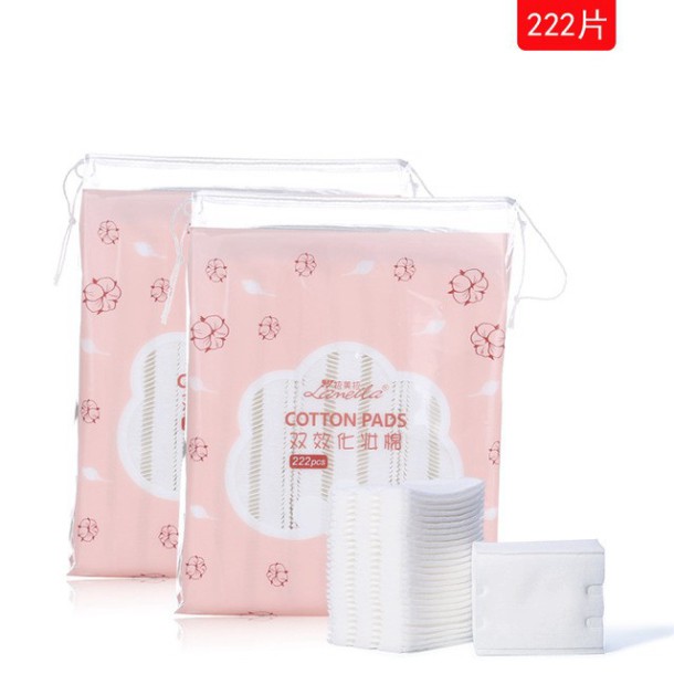 Gói 222 Miếng Bông Tẩy Trang Lameila mềm mịn (GÓI CAM HỒNG)
