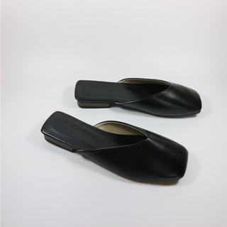 Dép Mules Mũi Vuông Đế Thấp 2cm