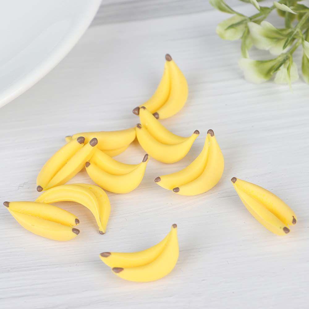 Bộ 10 Quả Chuối Nhân Tạo Thu Nhỏ Dùng Để Trang Trí Nhà Búp Bê 1: 12 REBUY1