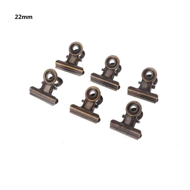 Set 6 kẹp giấy bằng thép không gỉ