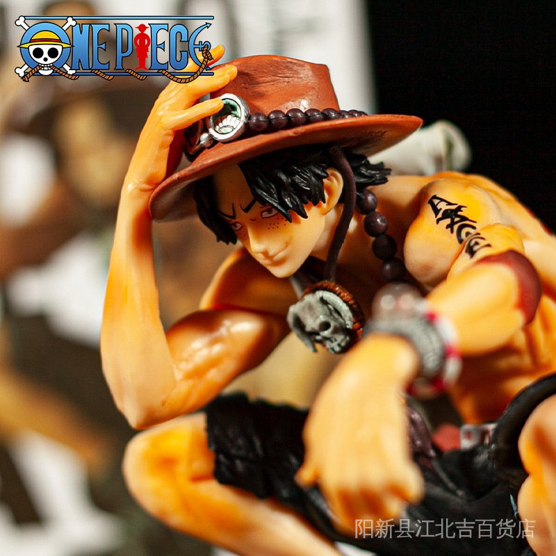 Mô Hình Nhân Vật Ace Squating Ba Lô Trong Phim Hoạt Hình One Piece 3DCV