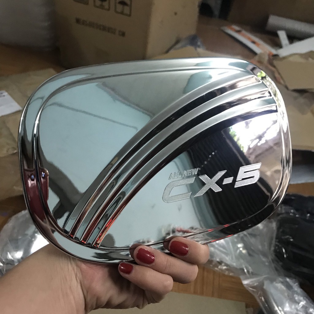 Ốp nắp bình xăng cx5 2018 - 2021 mạ crom