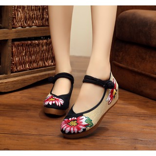 (FOLLOW shop) giày thêu hoa