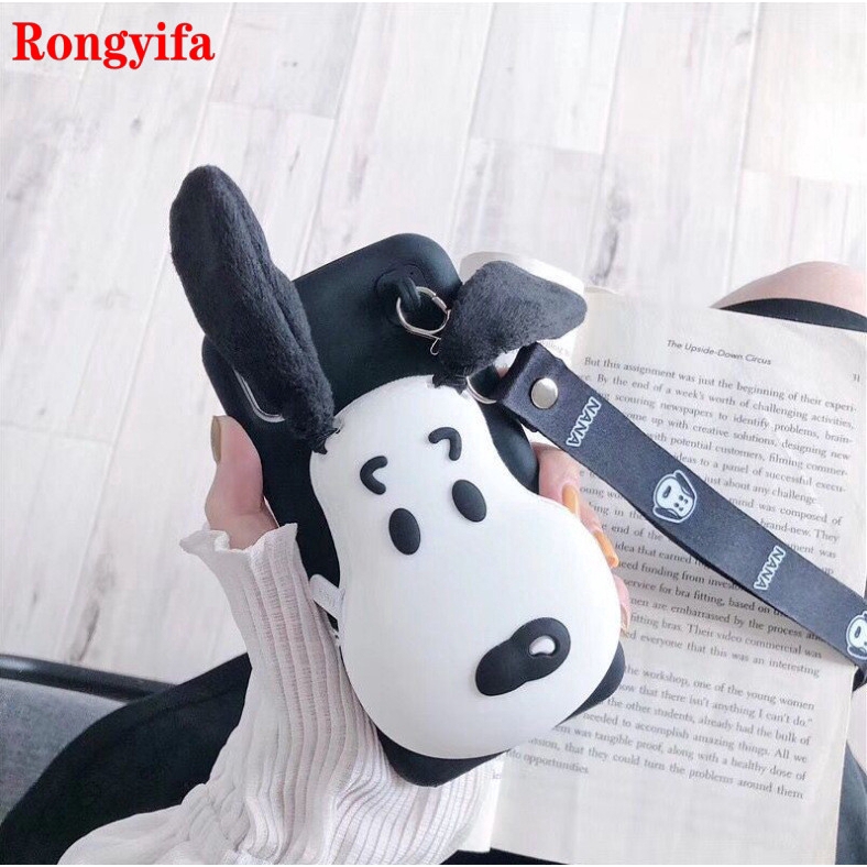 Ốp điện thoại dẻo dạng ví Pikachu Snoopy Kaws 3D có dây đeo cho Samsung Galaxy S7 S6 Edge S8 S9 S10 Plus S10e A5 2016