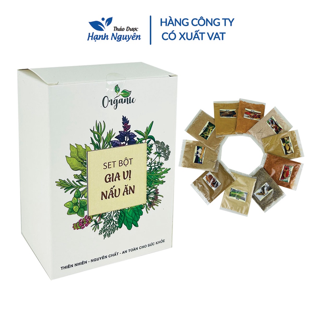 Combo 10 loại bột gia vị nấu ăn (Gia vị thảo mộc nhà bếp) - Thảo Dược Hạnh Nguyên