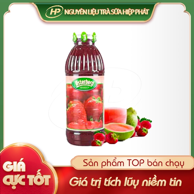 Sinh tố dâu OSTERBERG - 1 Lít [37% THỊT QUẢ] - SP010250 - Nguyên liệu pha chế trà sữa HIỆP PHÁT