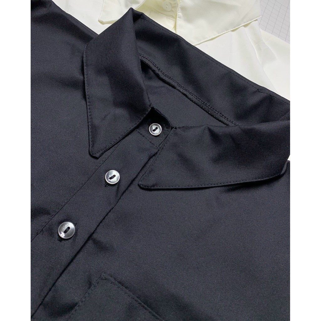 Áo somi kiểu croptop + ảnh thật