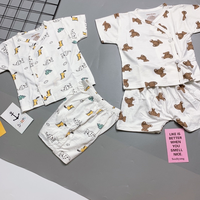 Bộ sơ sinh cộc tay, Đồ sơ sinh cho bé chất pettit, đồ sơ sinh cho bé gái, trai sz 0-3m