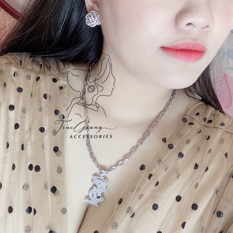 Dây chuyền xi bạch kim Y.S.L 💎