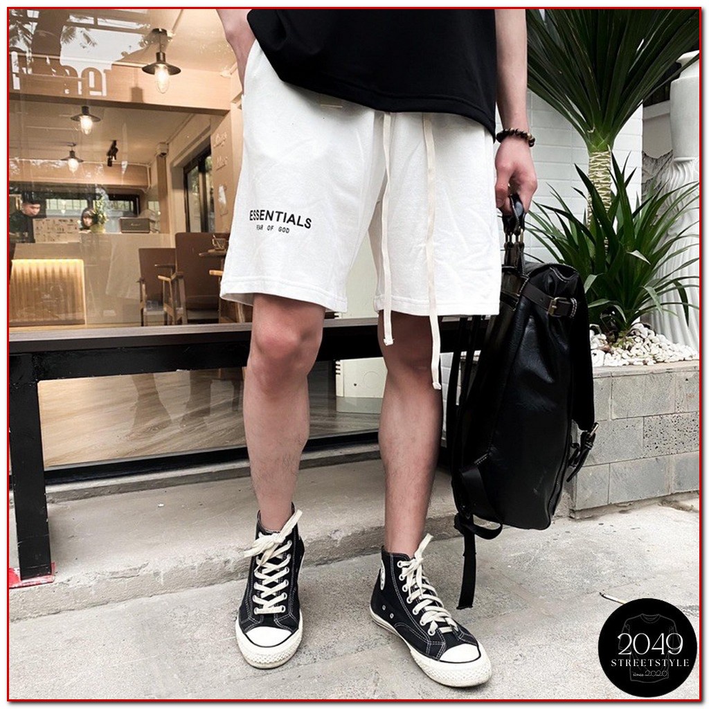 Quần short nỉ cotton Essentials , quần nam nữ unisex , 2049 Streetstyle ST21