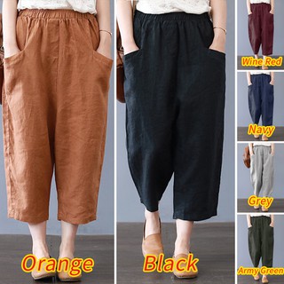 ZANZEA Quần lửng ống rộng thời trang dành cho nữ