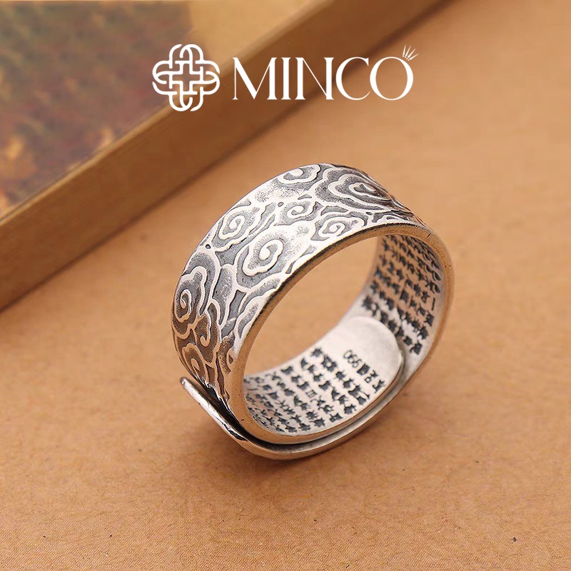 Nhẫn Nam Cloud Ring Minco Accessories nhẫn nam Hình Vân Mây Free size Phong Cách Màu Bạc Thái NT66