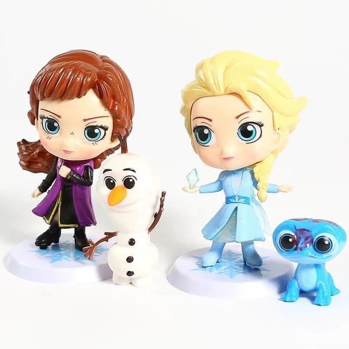 Bộ 4 Mô Hình Nhân Vật Elsa Anna Olaf Phiên Bản Giới Hạn Trong Phim Frozen 2 Chibi