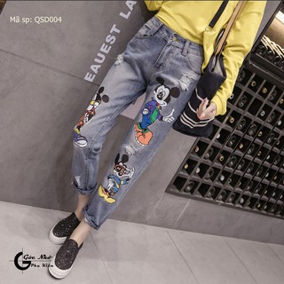 Quần jean mickey Quảng Châu sịn