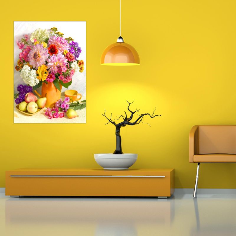 Bộ Tranh Đính Đá 5D Họa Tiết Hoa Nhiều Màu Sắc Độc Đáo DIY Dùng Trang Trí Nhà Cửa