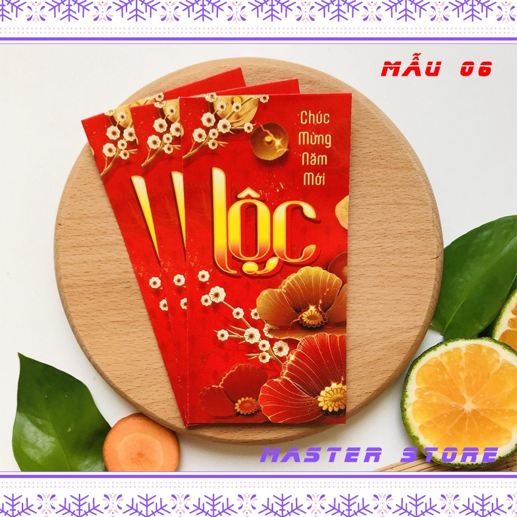 Bao lì xì Tết cao cấp (set 10 cái) giấy Couche Hàn Quốc bóng mịn Master store