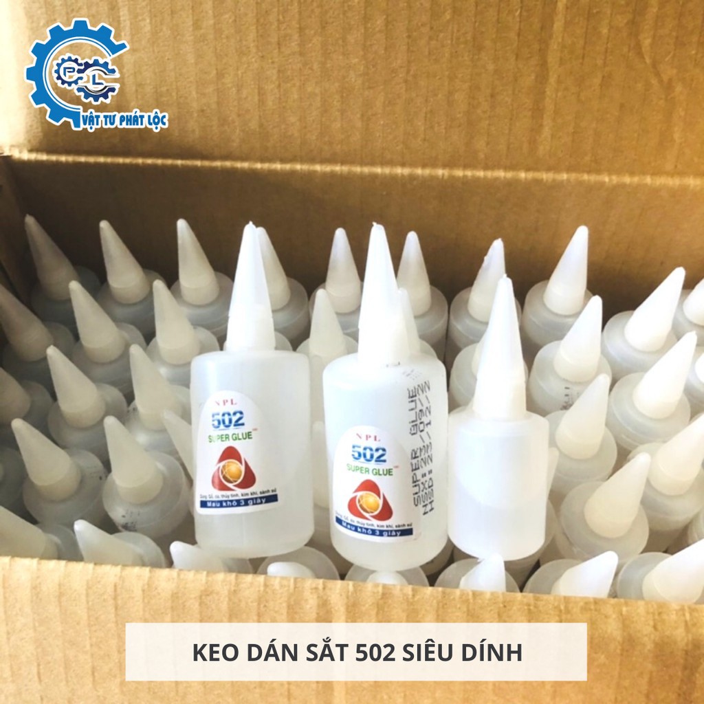 Keo 502 - keo dán sắt lọ tròn siêu dính 50ml, 100ml, 200ml