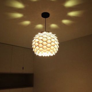 Đèn gỗ cúc vạn thọ DIY 199 thả trần trang trí