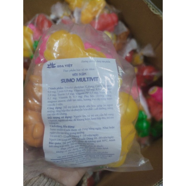 [COMBO 5 LỌ ] Viên ngậm SUMO MULTIVIT - hỗ trợ kích thích tiêu hóa , bổ sung vitamin cho người có sức đề kháng kém