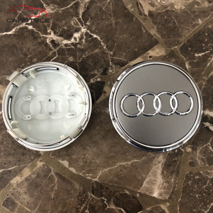 Logo chụp mâm bánh xe ô tô Audi Q7 AUD77 đường kính 77cm A1 A3 A4 A5 A6 A7 A8 Q3 Q5 Q7 Q2