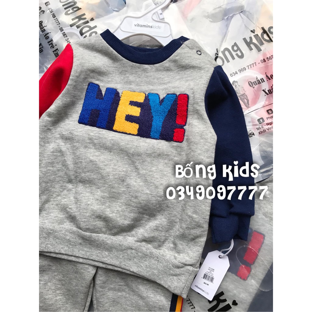 Bộ Nỉ Bé Trai HEY! Vitamins Kids
