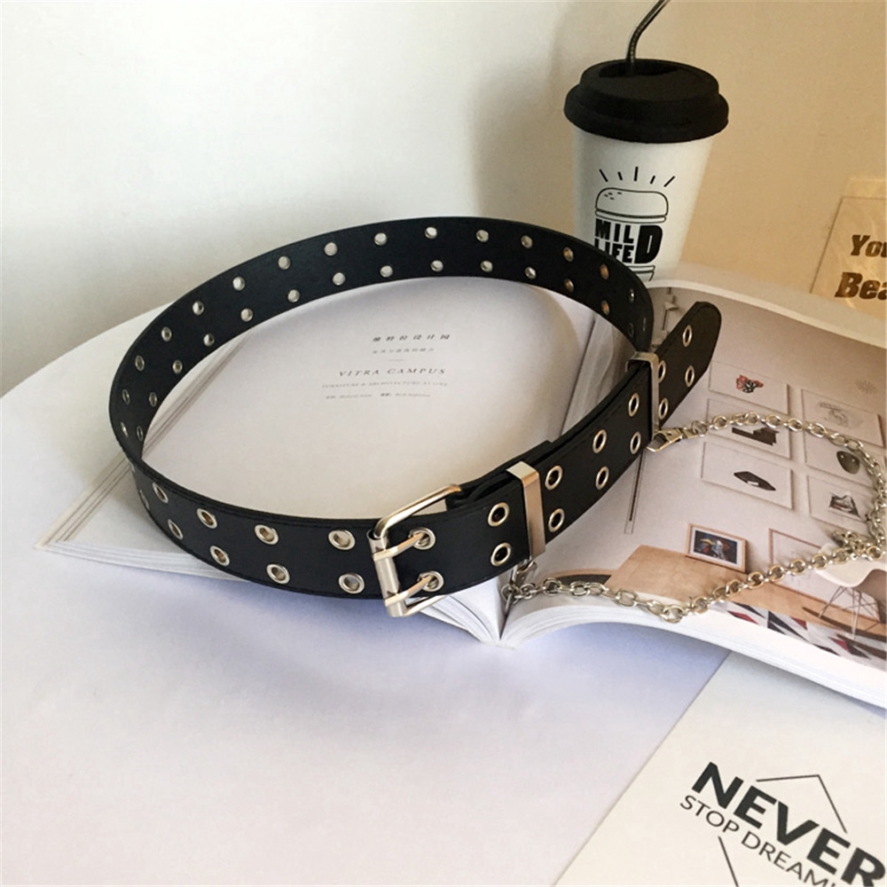 Thắt Lưng Dây Xích Đôi Phong Cách Punk Thời Trang Cho Nữ
