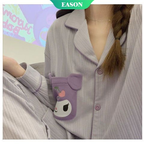 Bộ Đồ Ngủ Tay Dài In Hoạt Hình Sanrio Phong Cách Nhật Bản Thời Trang Xuân Thu 2022