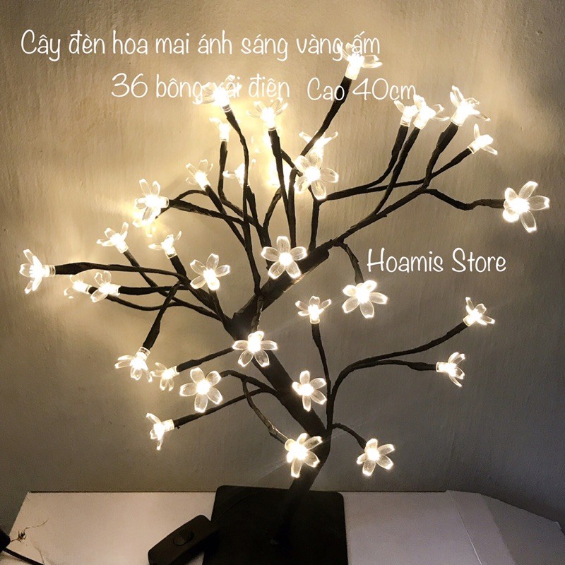 🌼Cây đèn led hoa mai ánh sáng vàng lung linh trang trí tết, quán cafe cực kỳ đẹp🌼