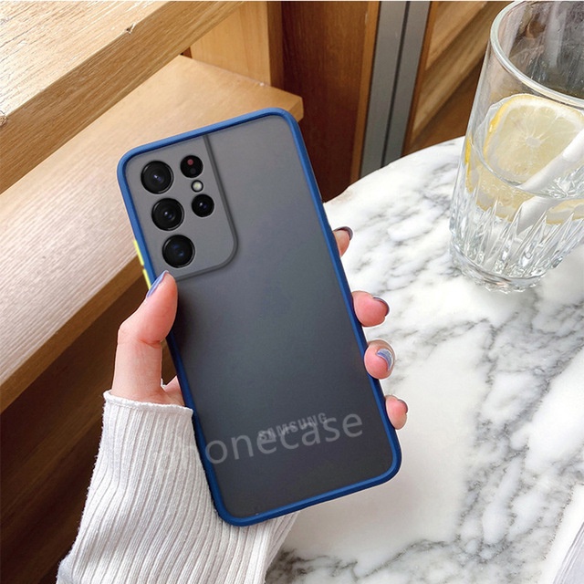 Phone case For Samsung Galazy S21 FE 5G Ultra Plus + Matte Translucent Casing skin feel Silicone Cover with Lens camera protection