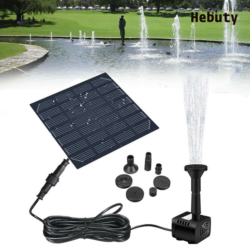 [Home & Living]Solar Fountain with Panel Water Pump Outdoor Fountain for Birdbath Pool