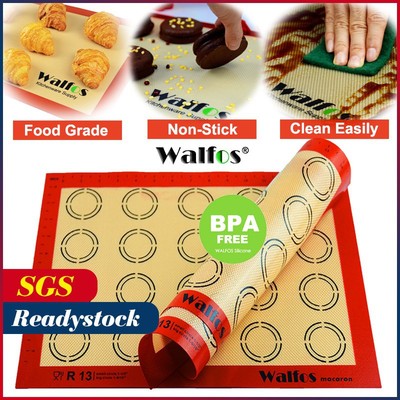 Walfos thực phẩm Macaron nướng Mat với nhà bếp nấu bánh Pastry Mat Không dính cán bột Pad